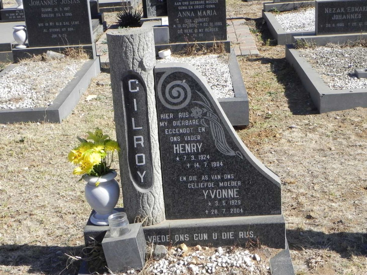 GILROY Henry 1924-1984 &amp; Yvonne 1929-2004