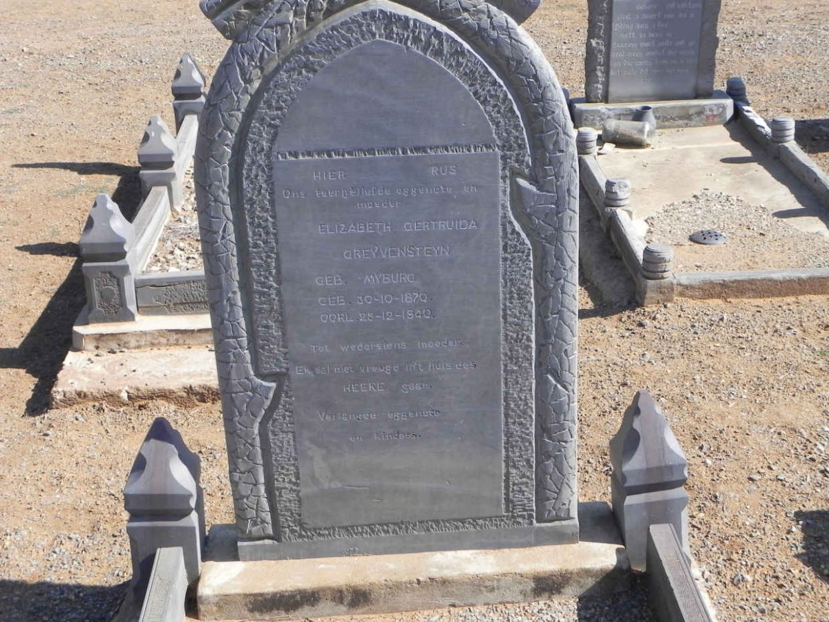 GREYVENSTEYN Elizabeth Gertruida nee MYBURG 1870-1940