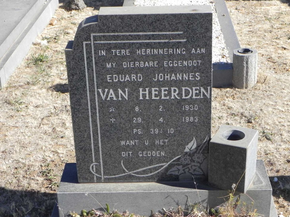 HEERDEN Eduard Johannes, van 1930-1983