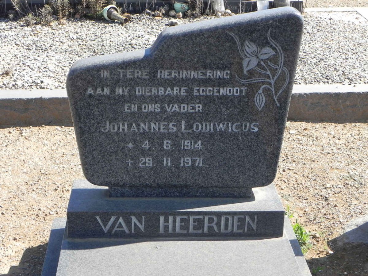 HEERDEN Johannes Lodiwicus, van 1914-1971