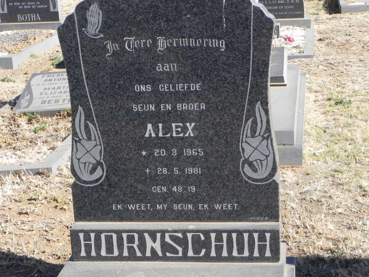 HORNSCHUH Alex 1965-1981