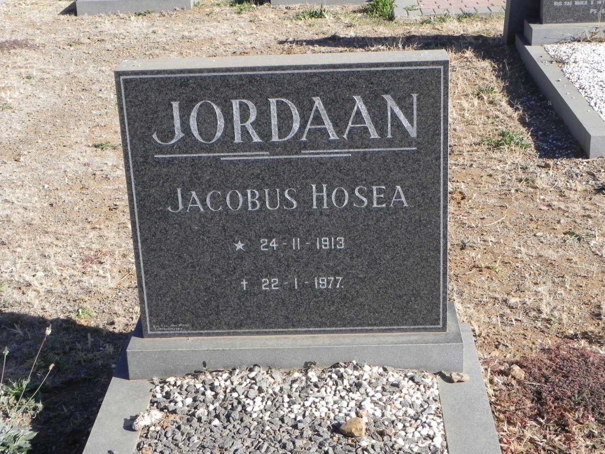 JORDAAN Jacobus Hosea 1913-1977