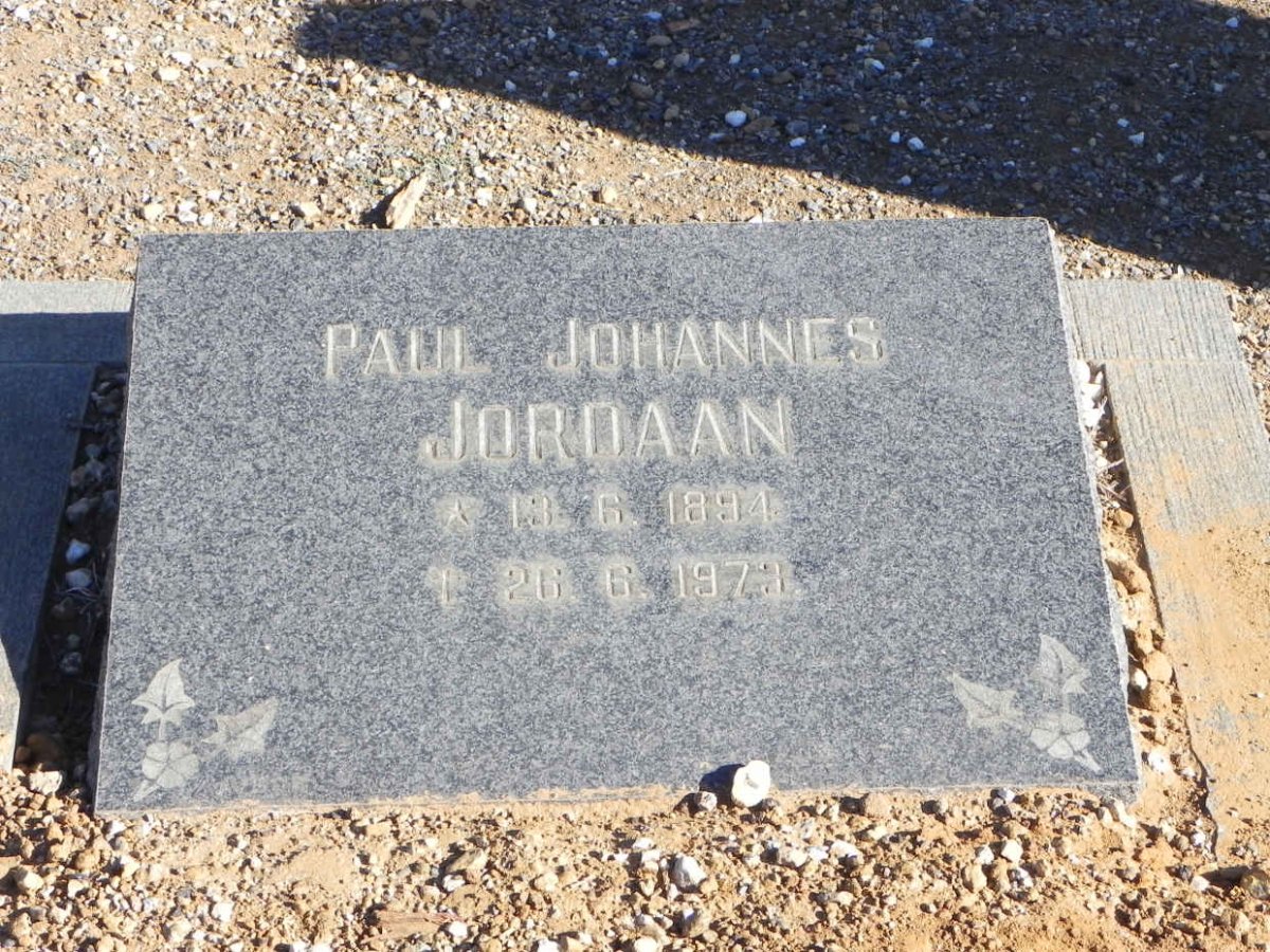 JORDAAN Paul Johannes 1894-1973