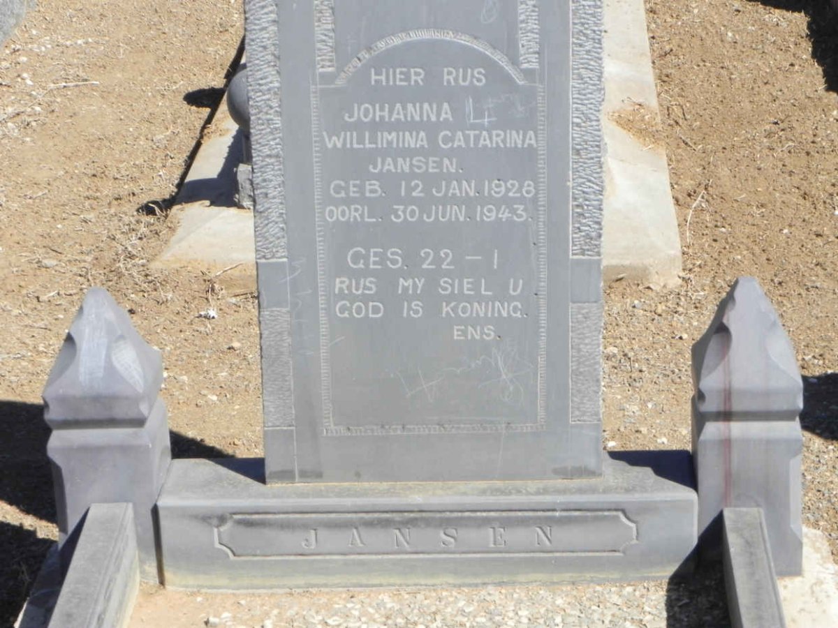 JANSEN Johanna Willimina Catarina 1928-1943