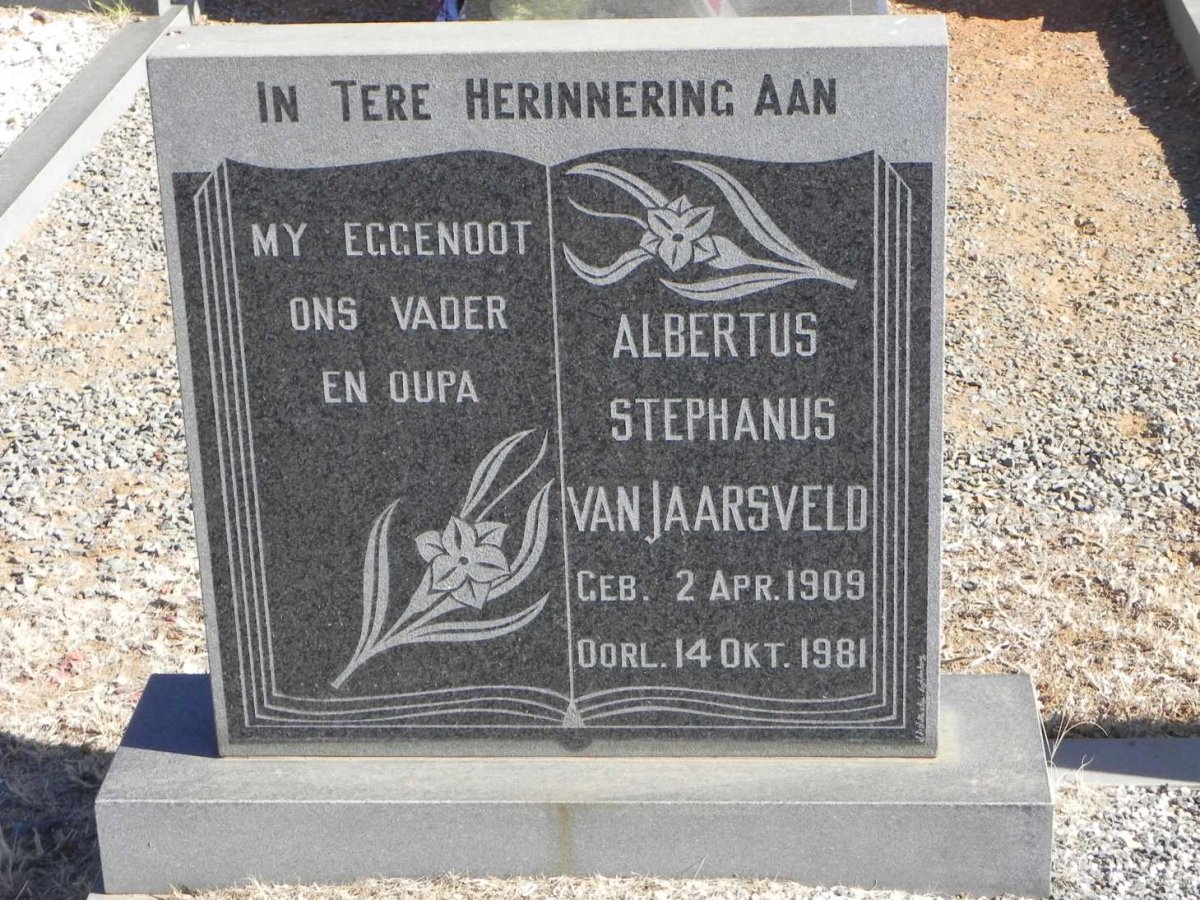 JAARSVELD Albertus Stephanus, van 1909-1981