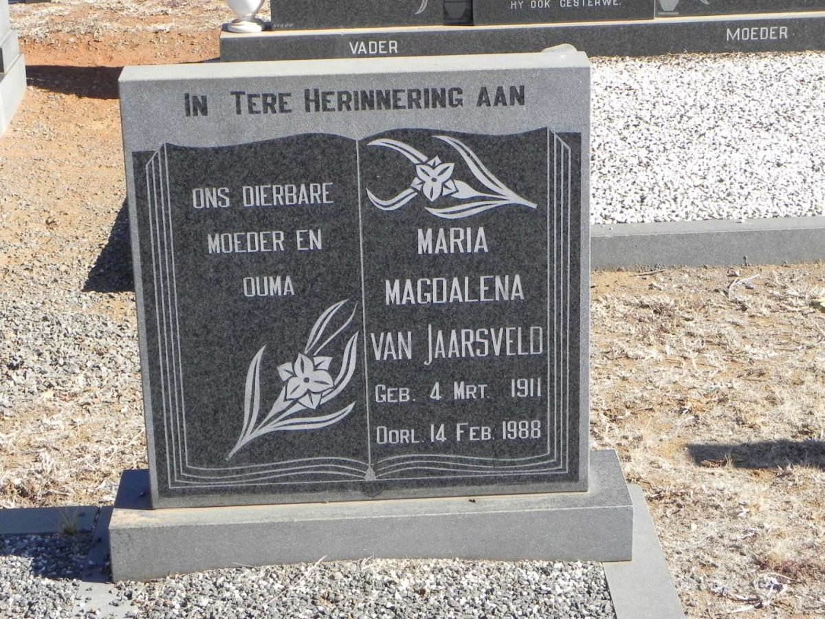 JAARSVELD Maria Magdalena, van 1911-1988