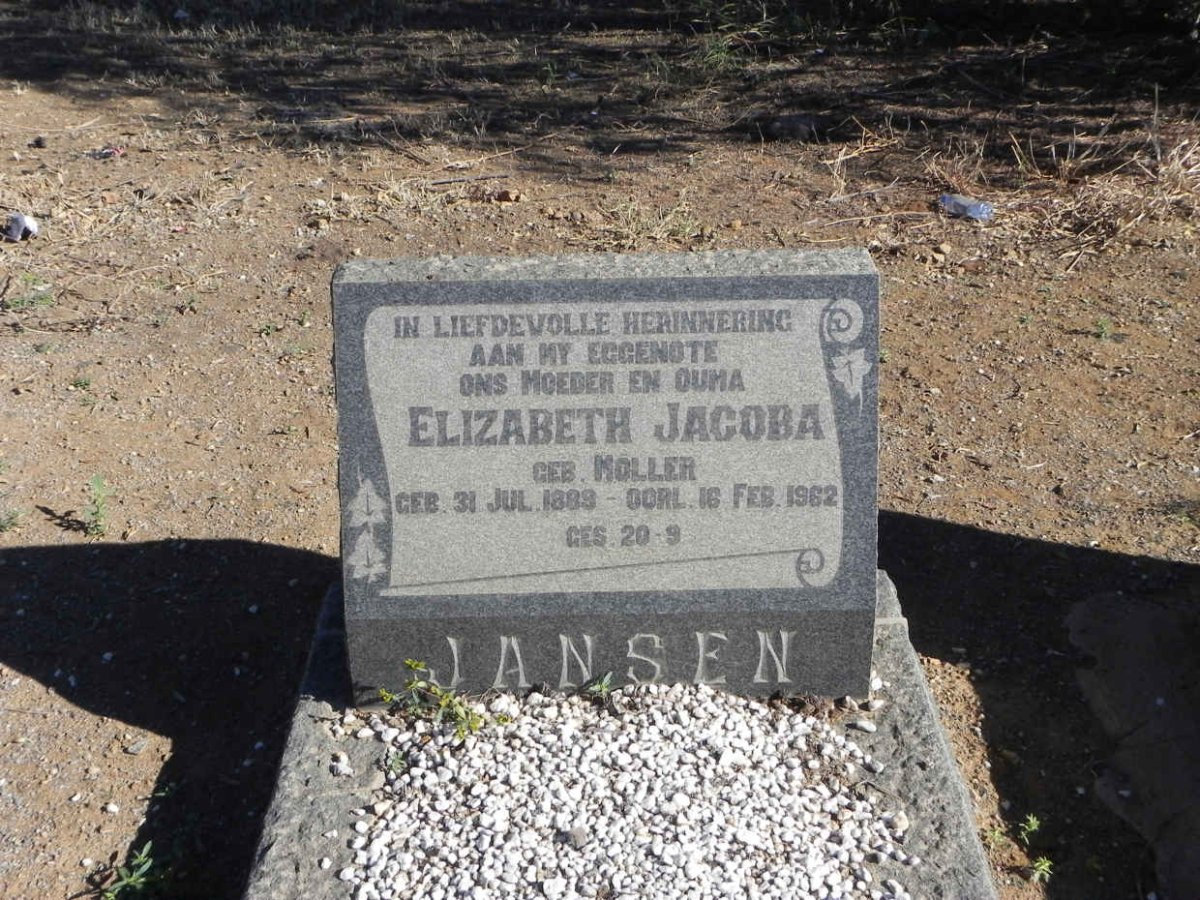 JANSEN Elizabeth Jacoba nee MÖLLER 1889-1962