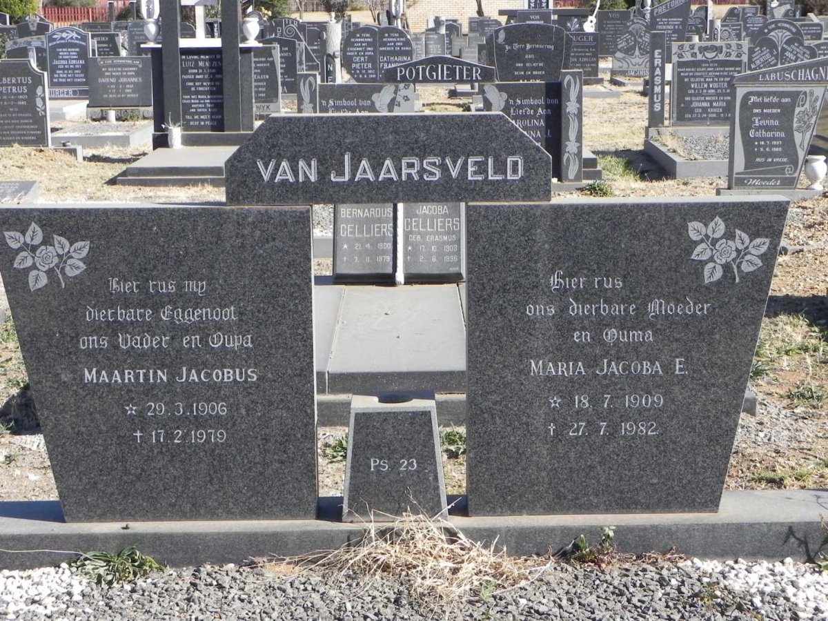 JAARSVELD Maartin Jacobus, van 1906-1979 &amp; Maria Jacoba E. 1909-1982