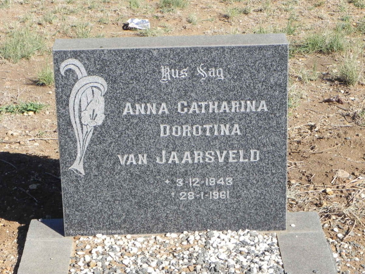 JAARSVELD Anna Catharina Dorotina, van 1943-1961