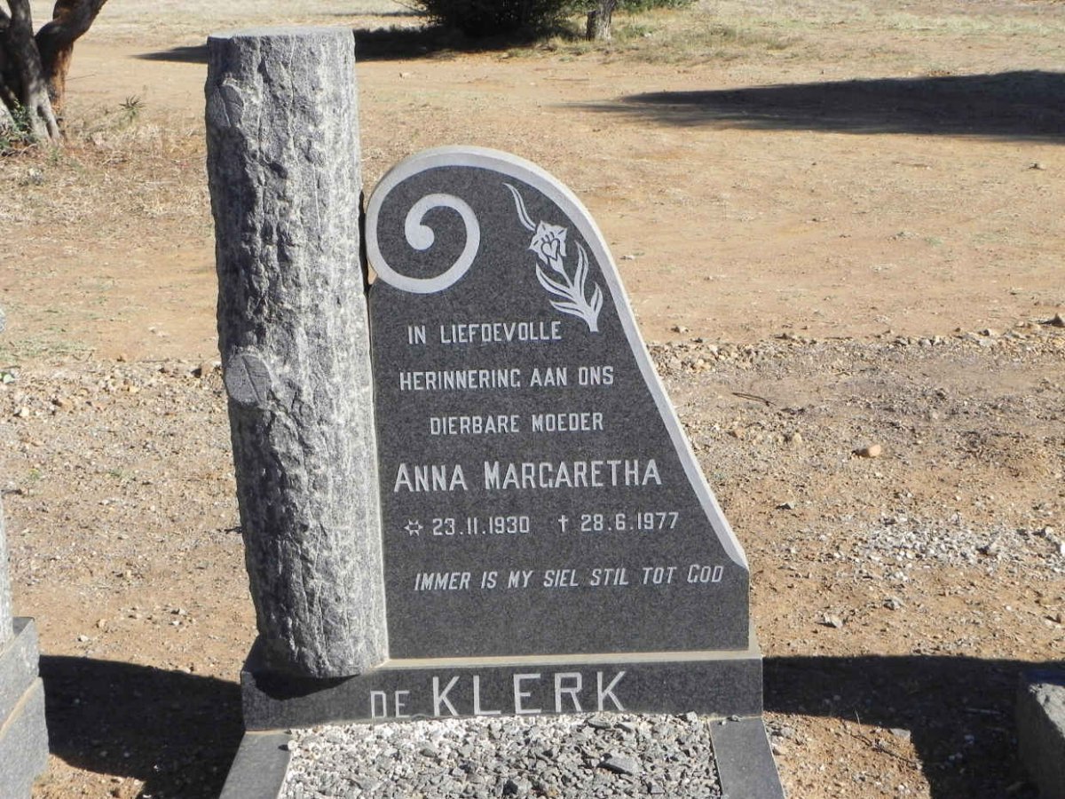 KLERK Anna Margaretha, de 1930-1977