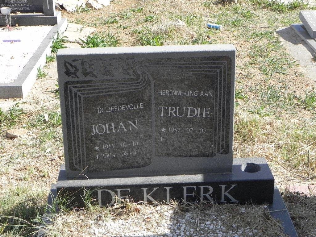 KLERK Johan, de 1951-2004 &amp; Trudie 1957-