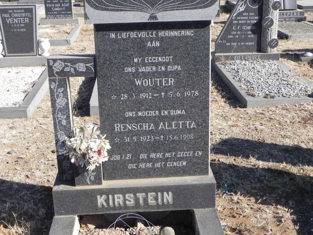 KIRSTEIN Wouter 1912-1978 &amp; Renscha Aletta 1923-1998