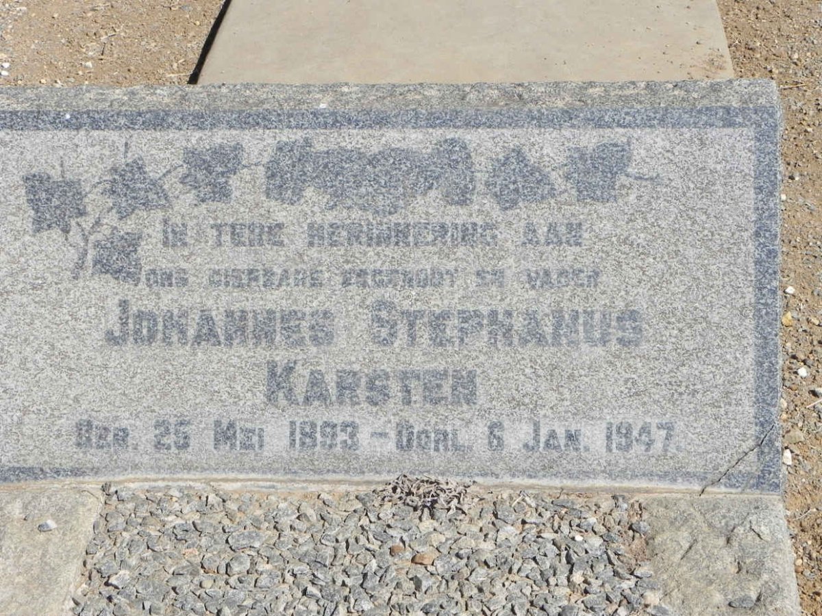 KARSTEN Johannes Stephanus 1893-1947