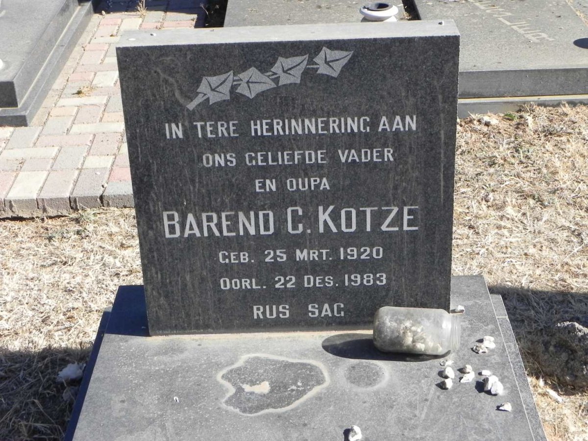 KOTZE Barend C. 1920-1983