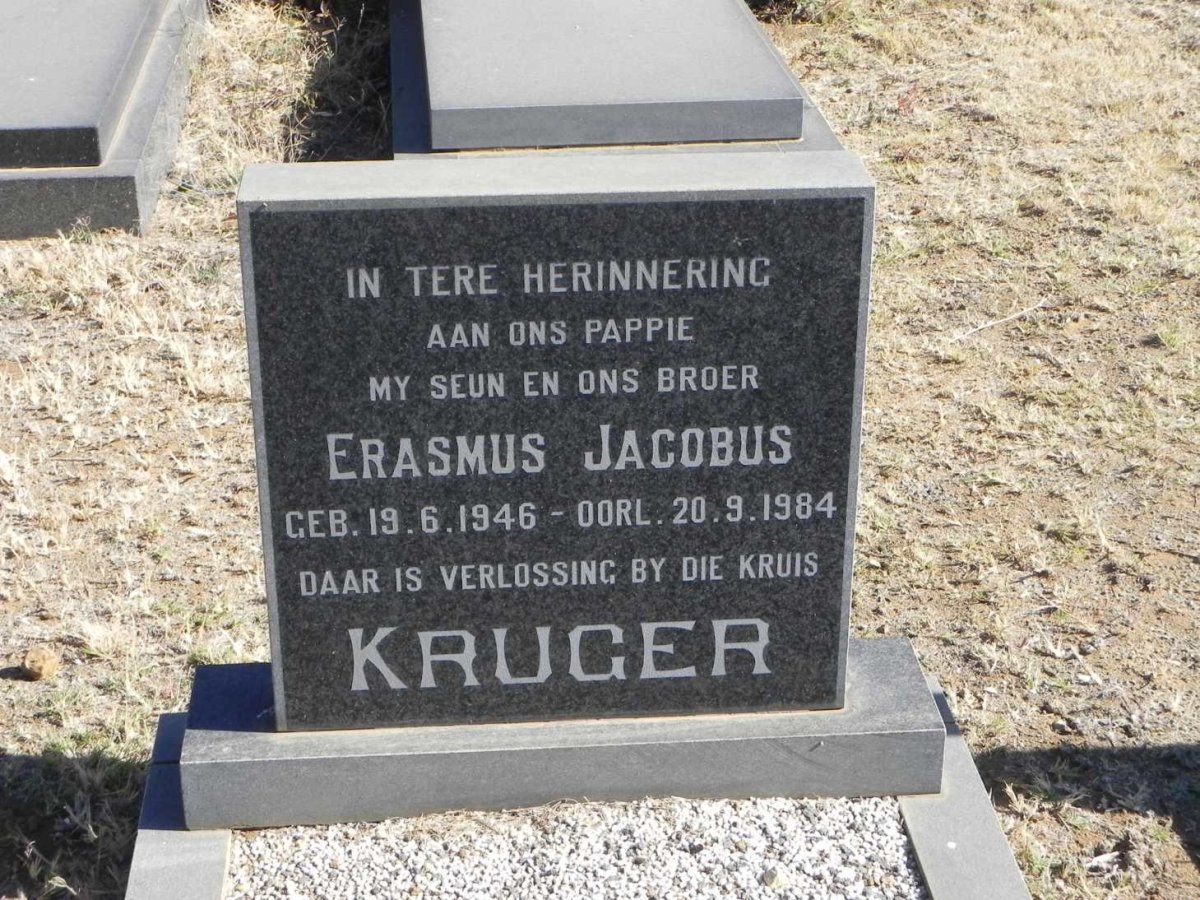 KRUGER Erasmus Jacobus 1946-1984