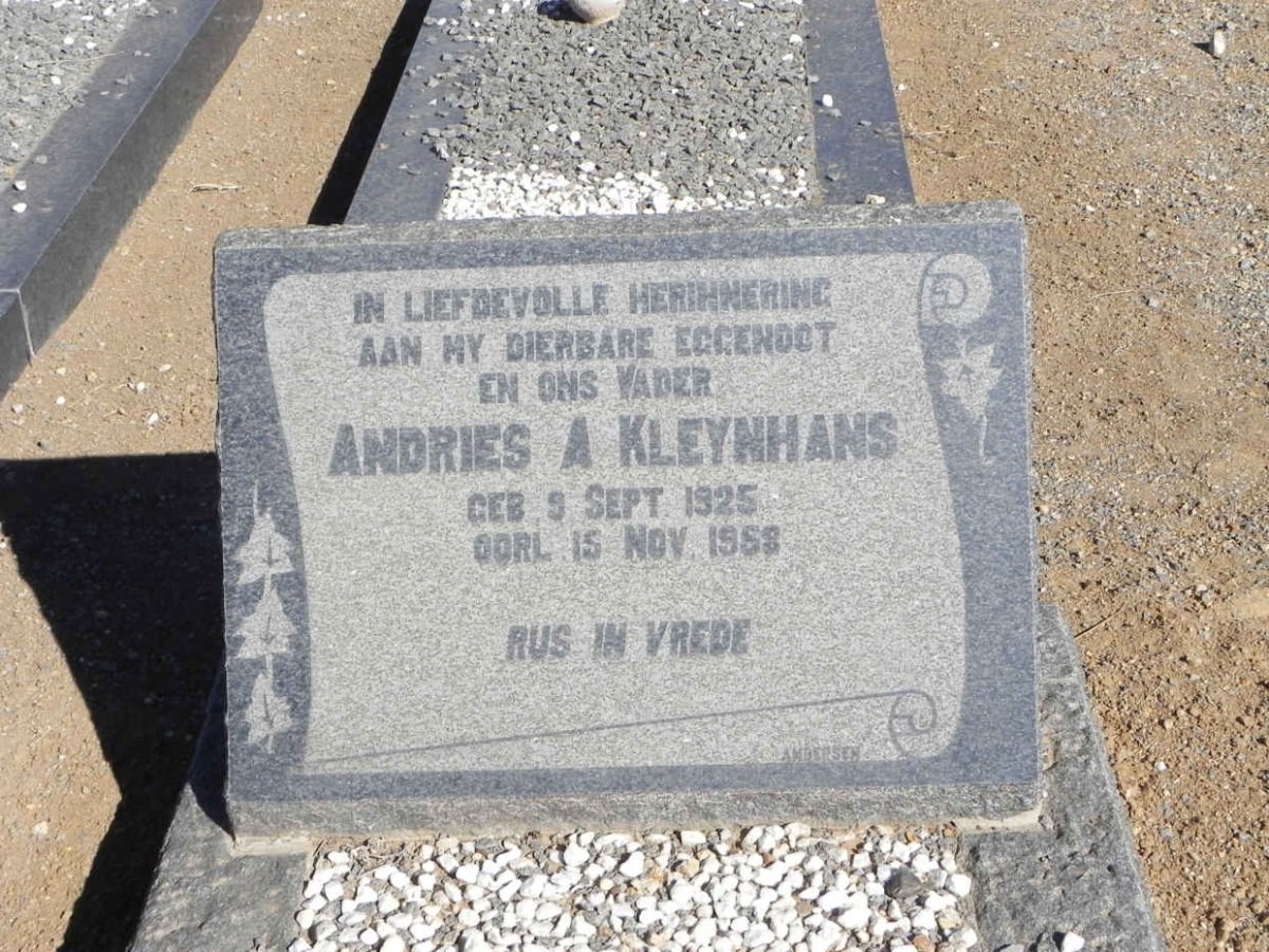 KLEYNHANS Andries A. 1925-1958
