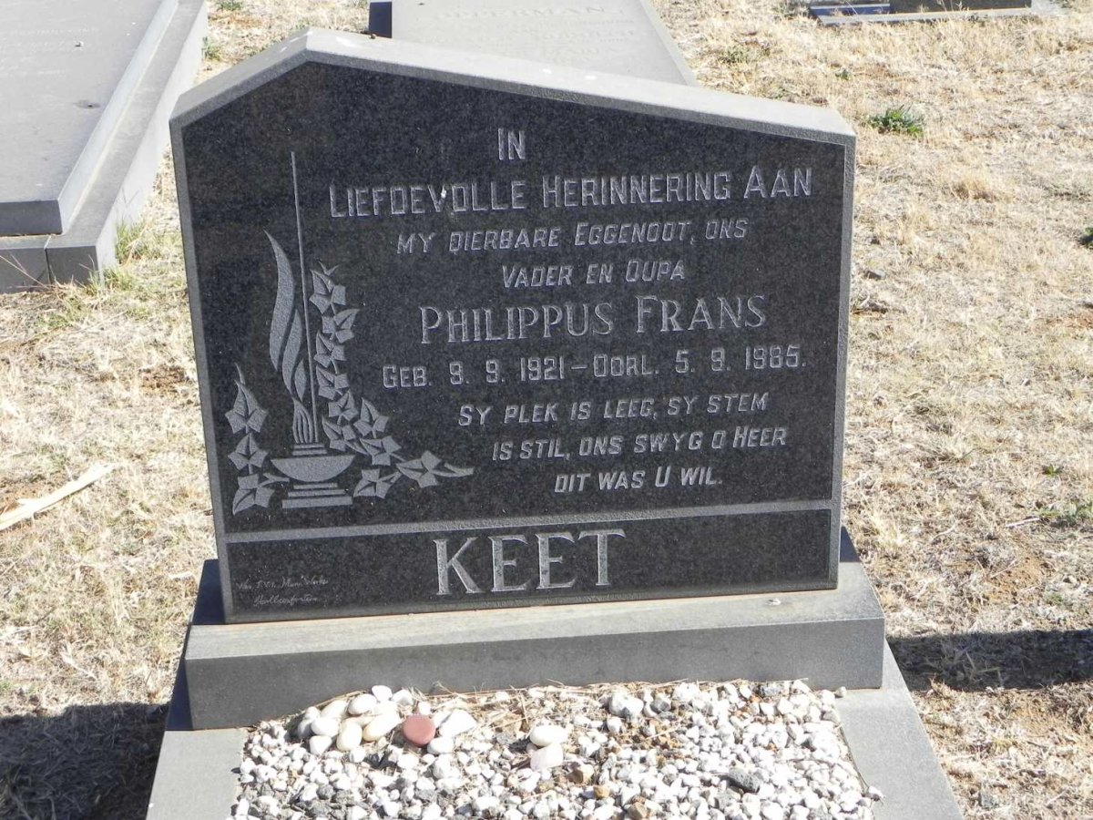 KEET Philippus Frans 1921-1985