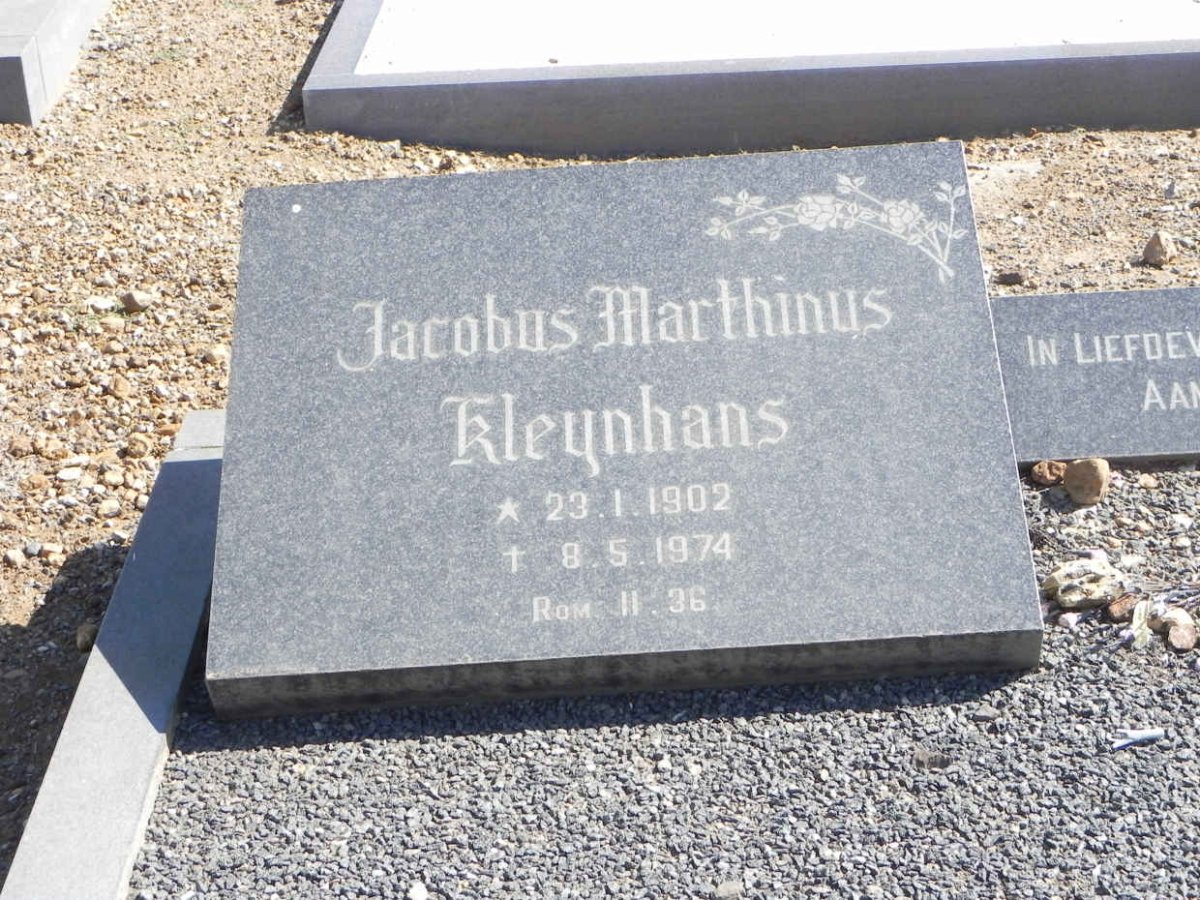 KLEYNHANS Jacobus Marthinus 1902-1974
