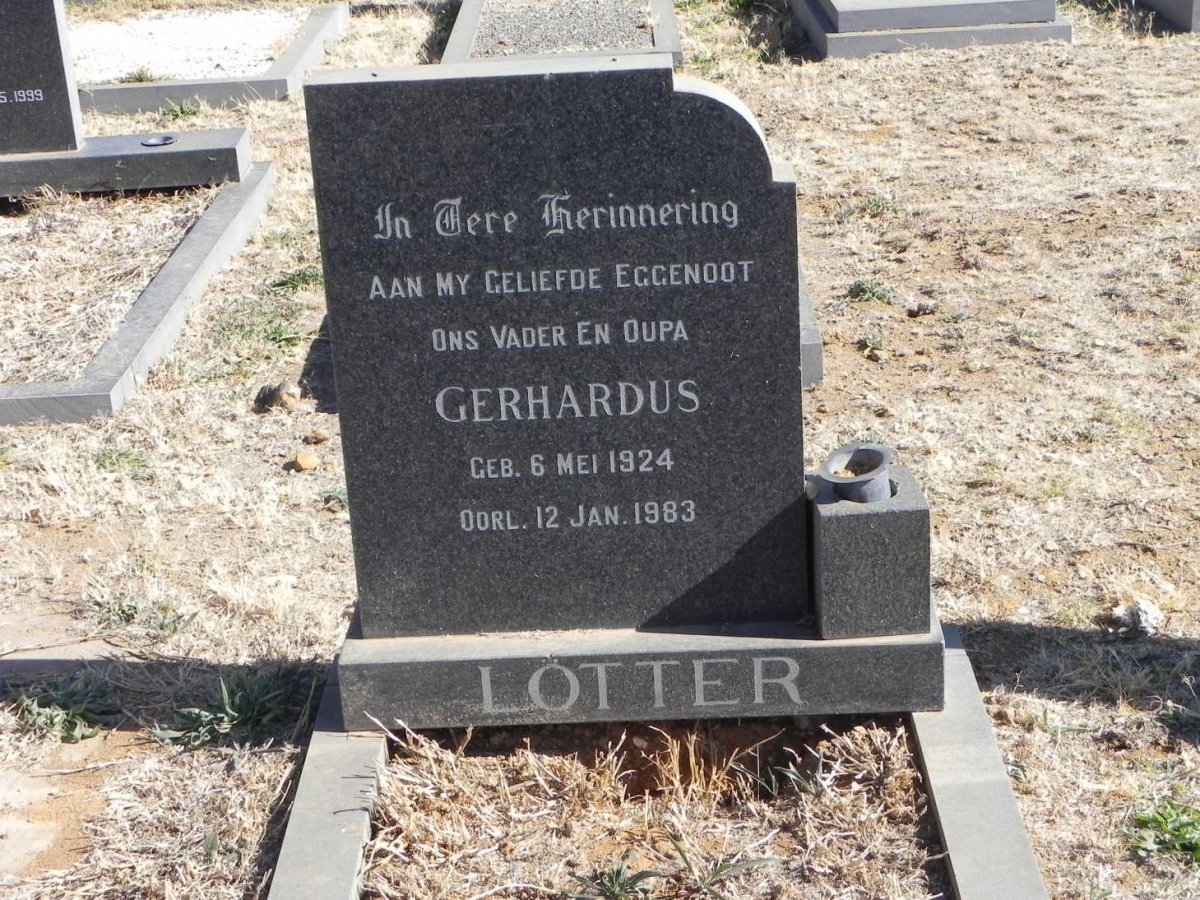 LÖTTER Gerhardus 1924-1983