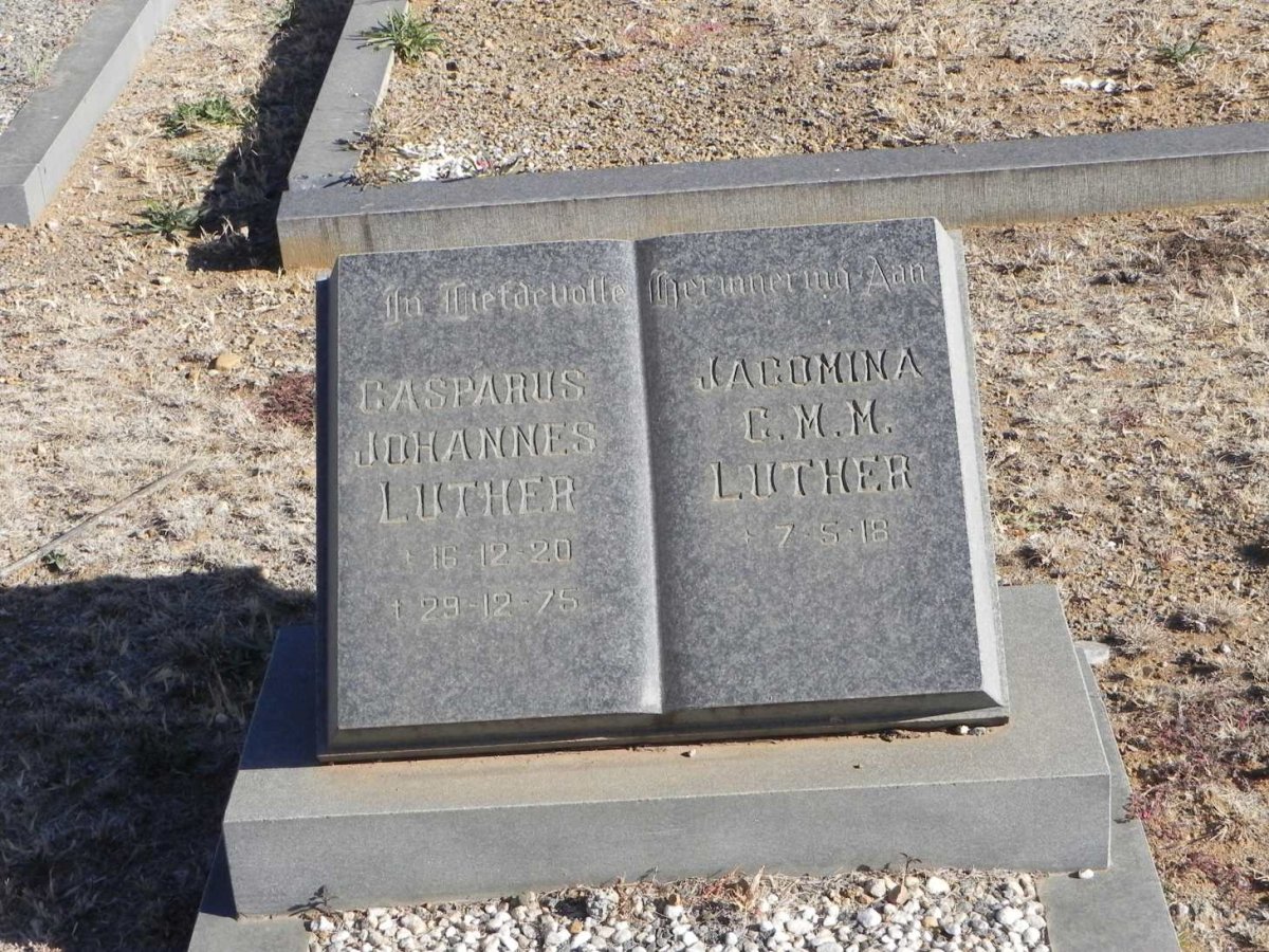 LUTHER Casparus Johannes 1920-1975 &amp; Jacomina C.M.M. 1918-