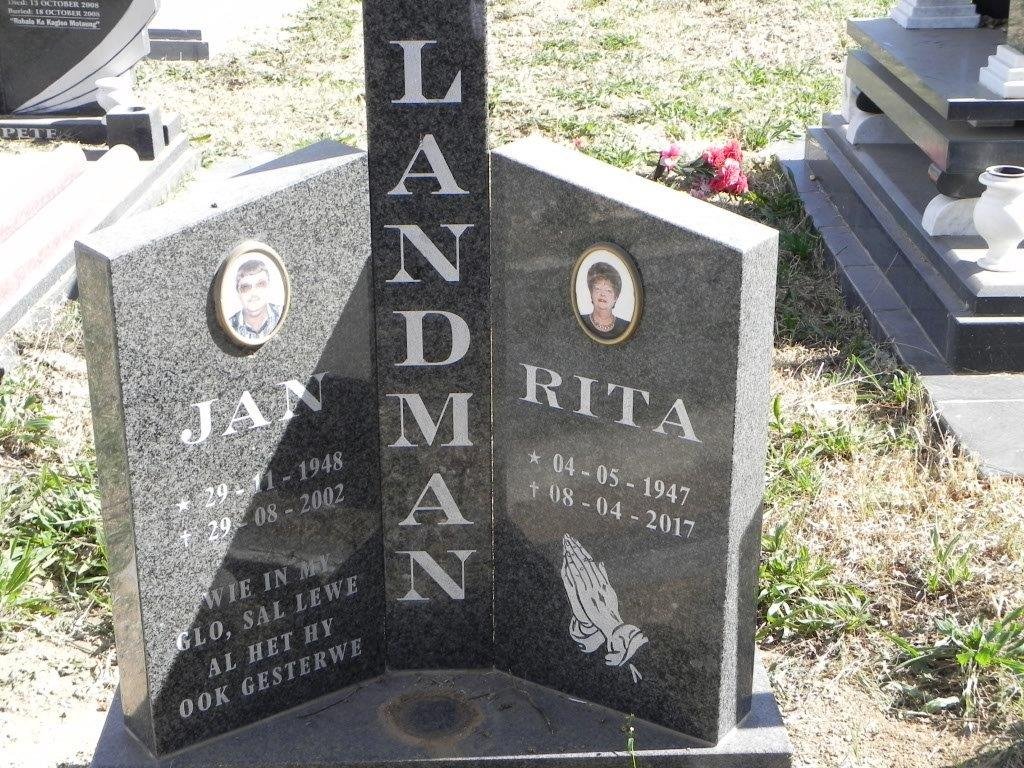 LANDMAN Jan 1948-2002 &amp; Rita 1942-2017