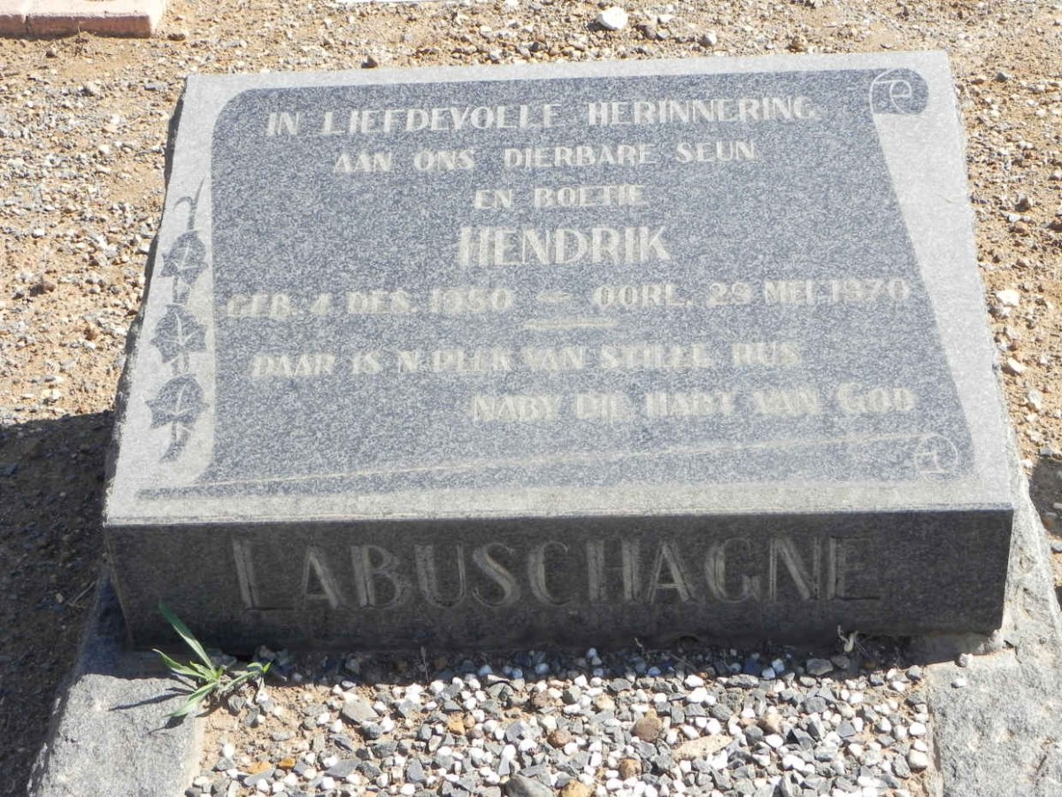 LABUSCHAGNE Hendrik 1950-1970