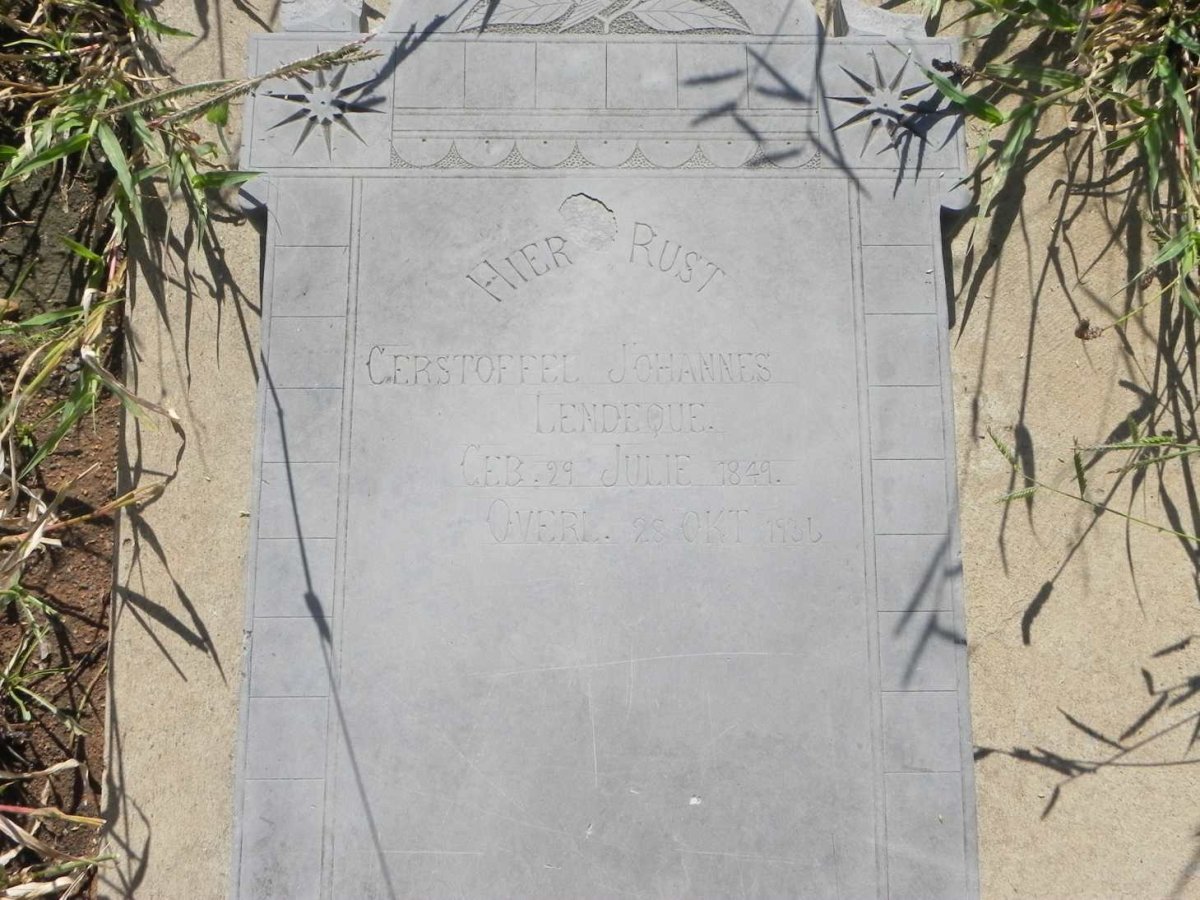 LENDEQUE Cerstoffel Johannes 1849-1936