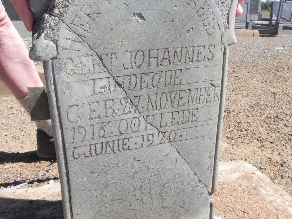 LINDEQUE Gert Johannes 1918-1920