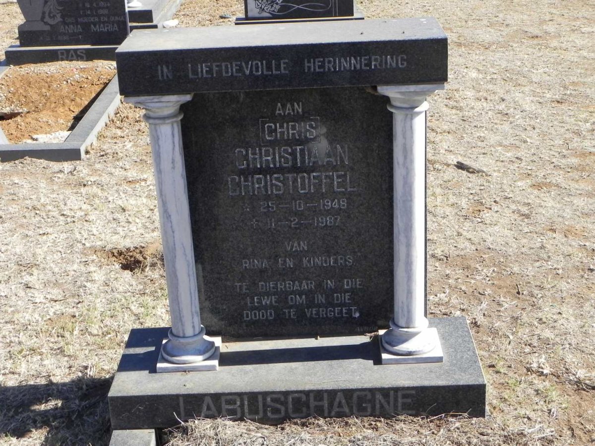 LABUSCHAGNE Christiaan Christoffel 1948-1987