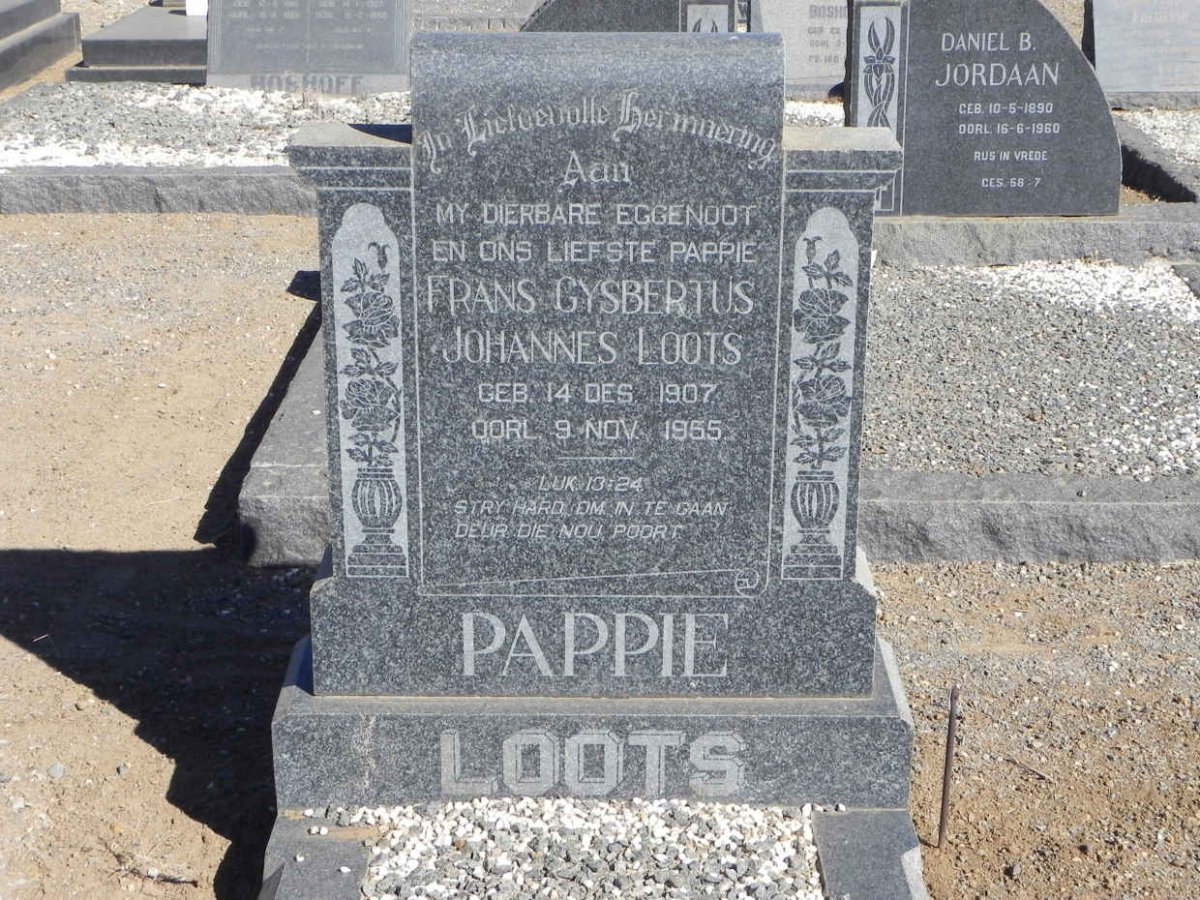 LOOTS Frans Gysbertus Johannes 1907-1955