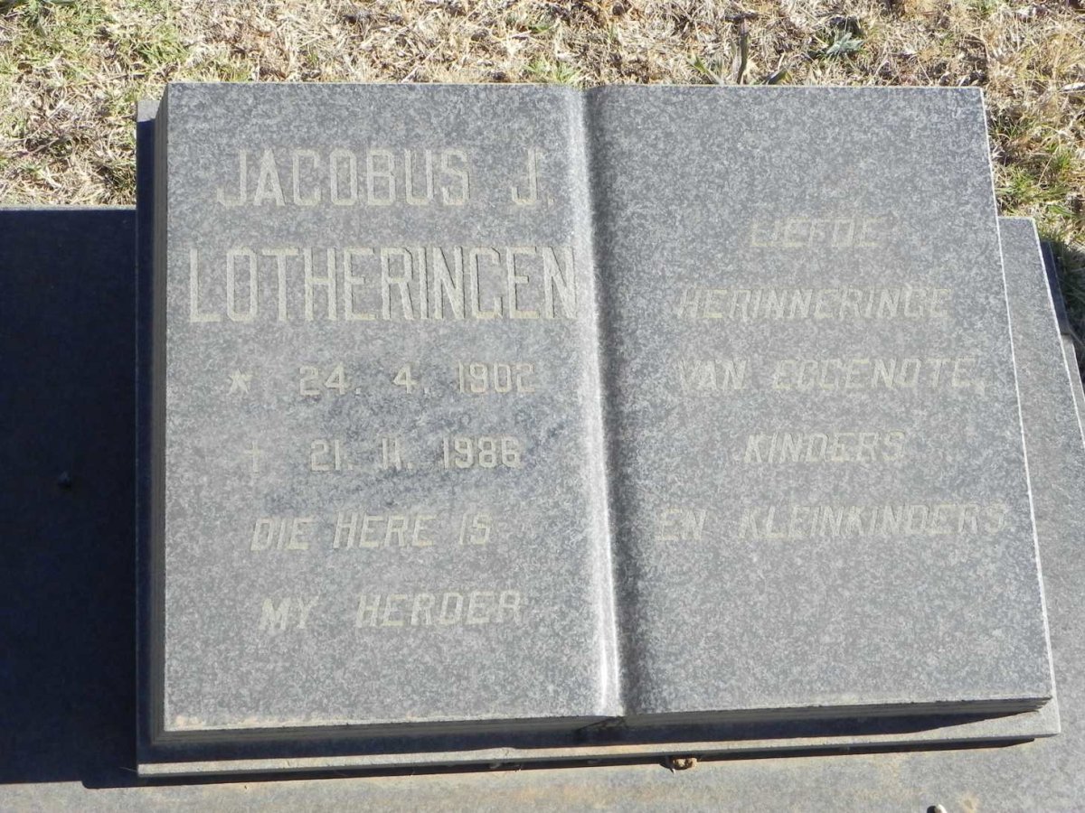 LOTHERINGEN Jacobus J. 1902-1986