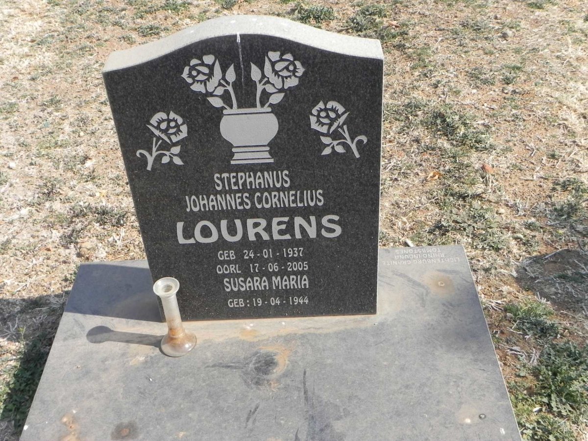 LOURENS Stephanus Johannes Cornelius 1937-2005 &amp; Susara Maria 1944-