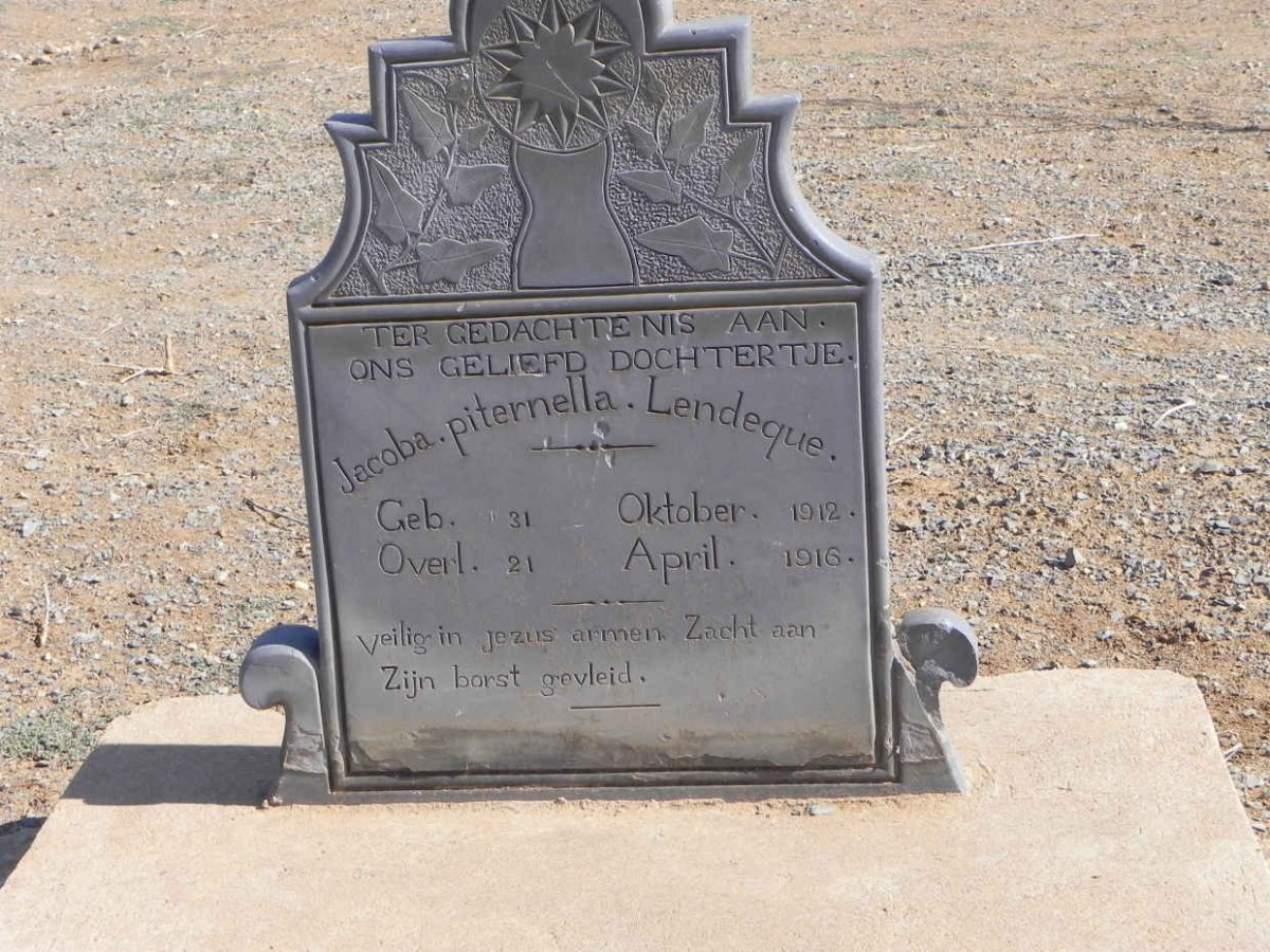 LENDEQUE Jacoba Piternella 1912-1916