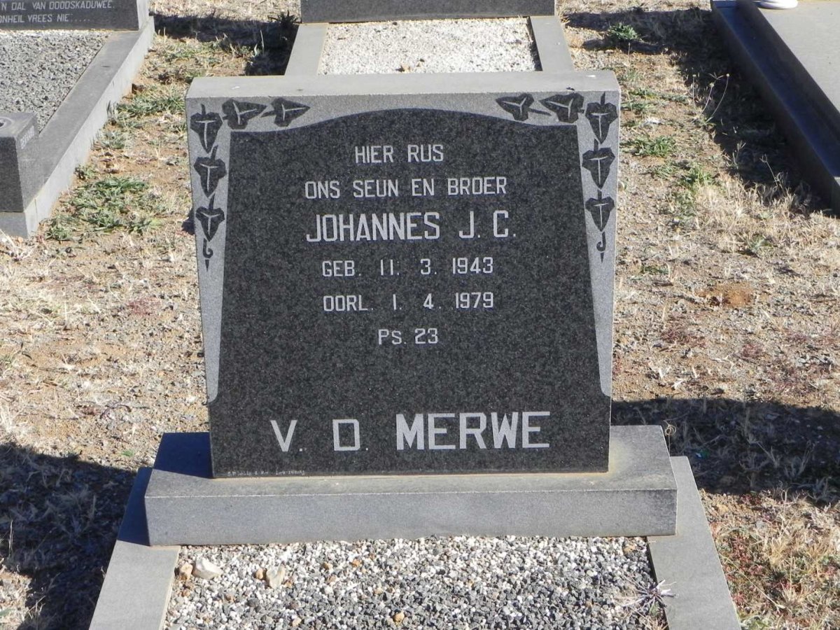 MERWE Johannes J.C., v.d. 1943-1979