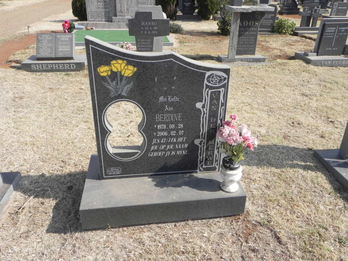 MERWE Berdine, van der 1978-2006