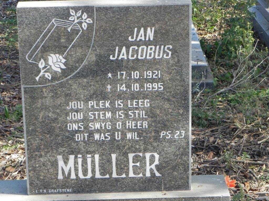 MULLER Jan Jacobus 1921-1995