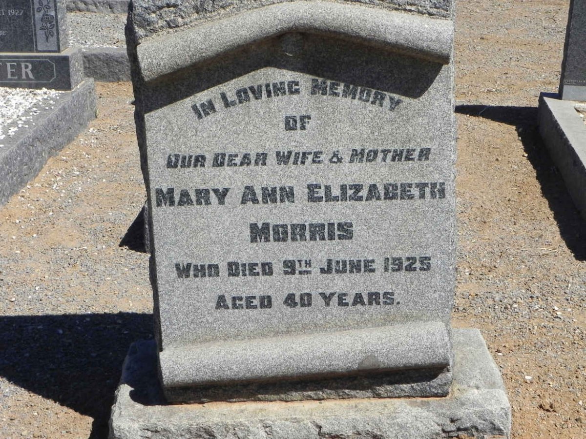 MORRIS Mary Ann Elizabeth -1925