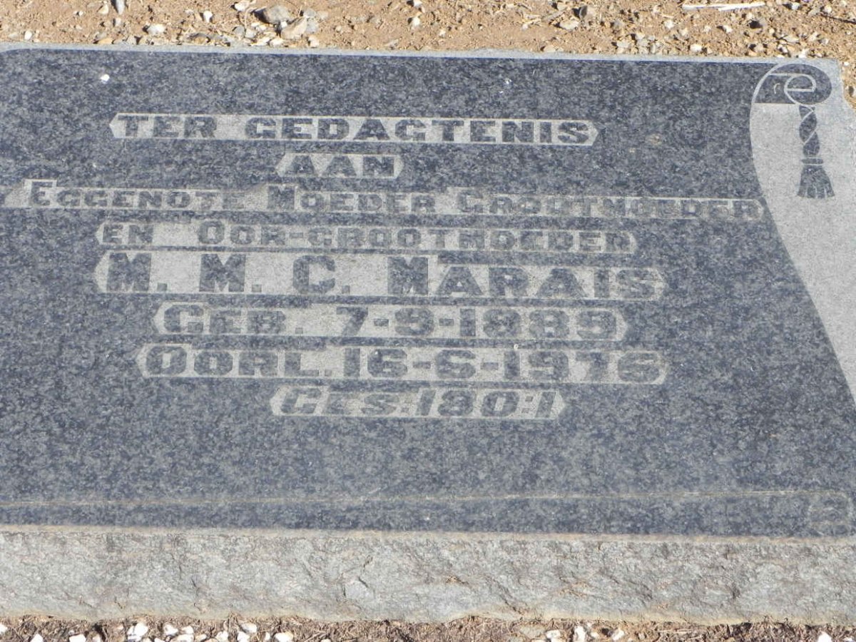 MARAIS M.M.C. 1889-1976