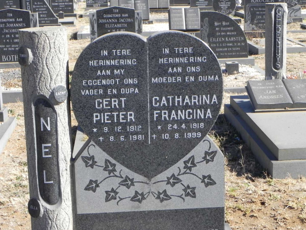 NEL Gert Pieter 1912-1981 &amp; Catharina Francina 1918-1999