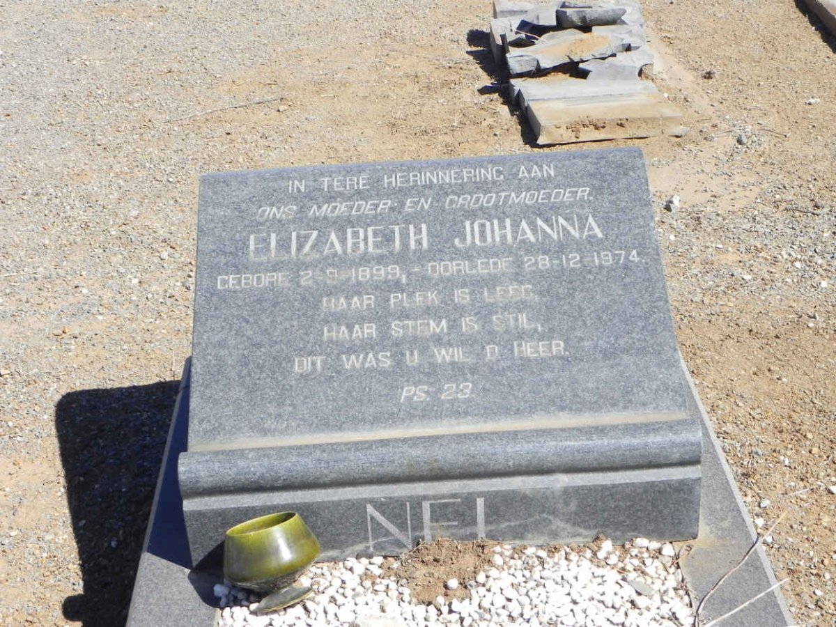 NEL Elizabeth Johanna 1899-1974