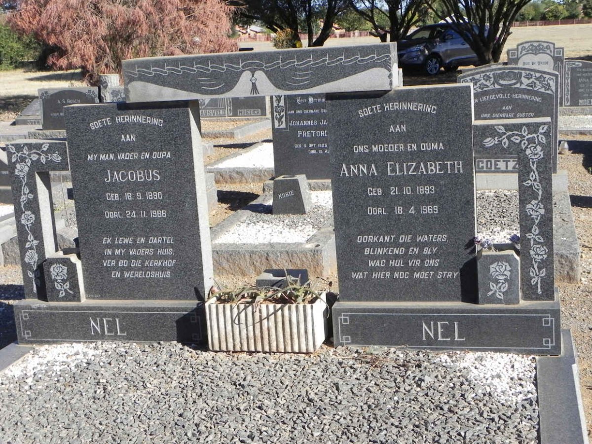 NEL Jacobus 1890-1966 &amp; Anna Elizabeth 1893-1969