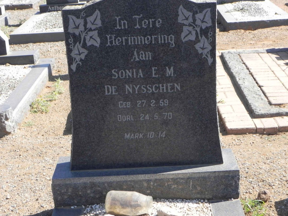 NYSSCHEN Sonia E.M., de 1959-1970
