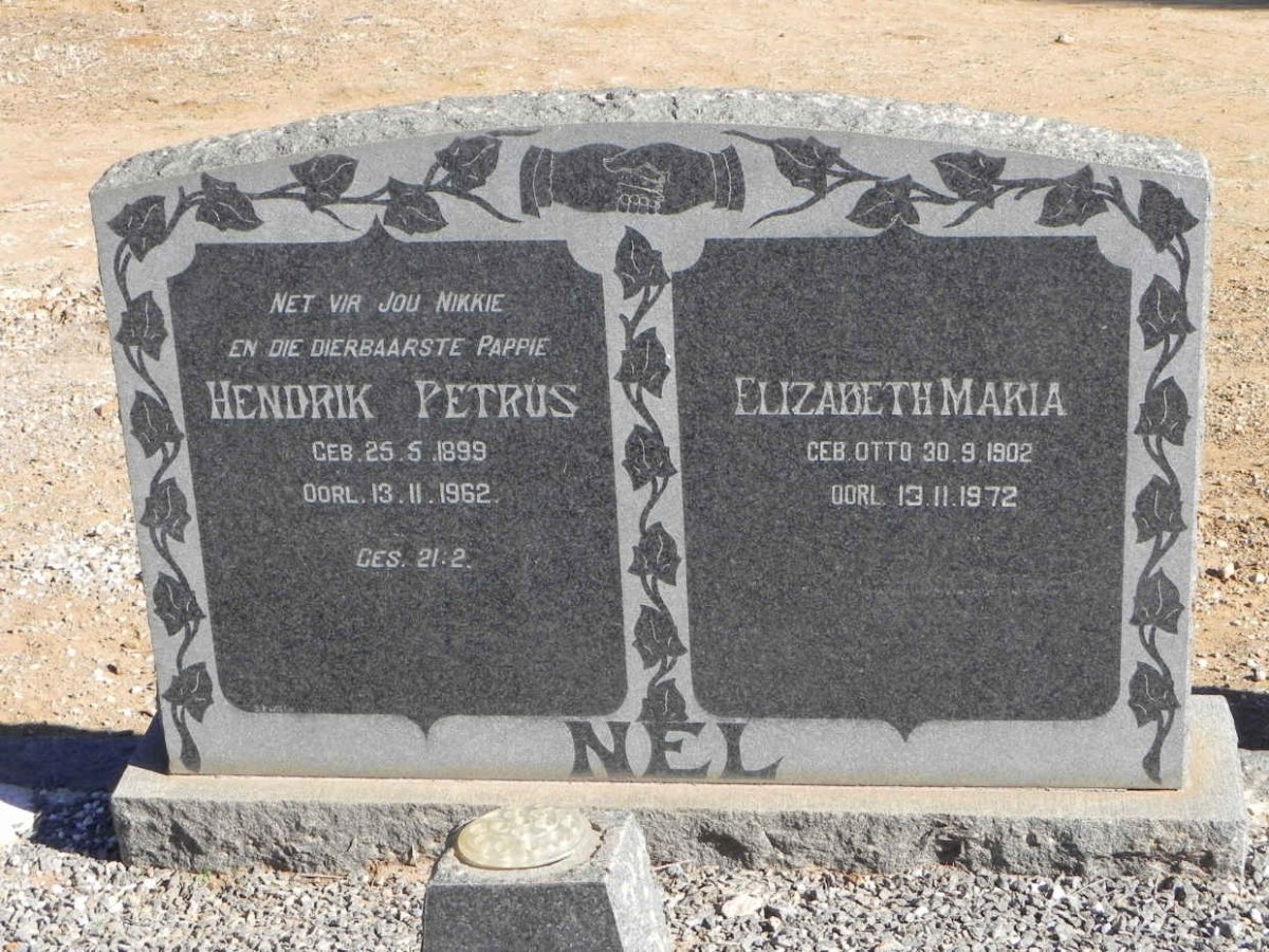 NEL Hendrik Petrus 1899-1962 &amp; Elizabeth Maria OTTO 1902-1972