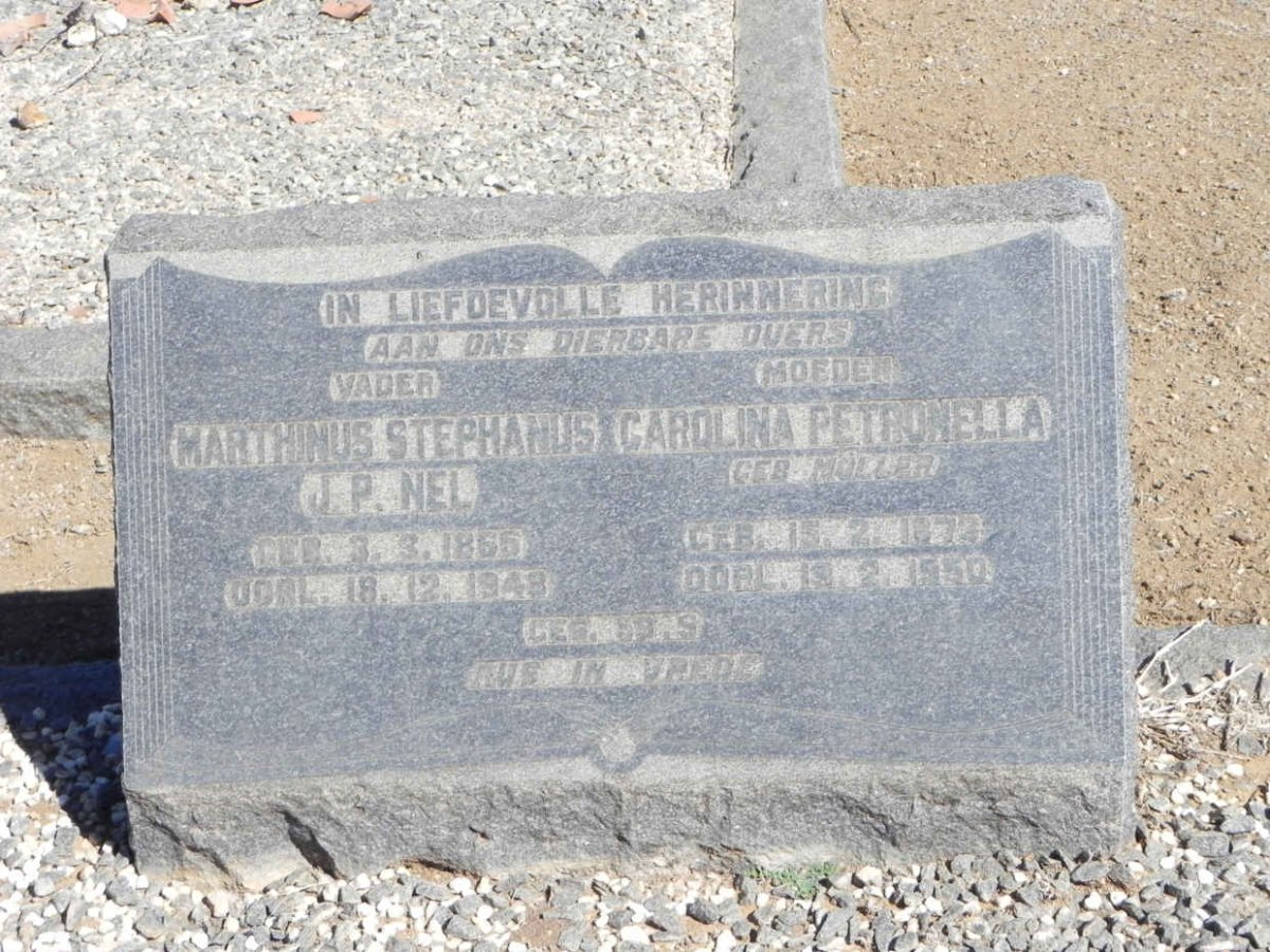 NEL Marthinus Stephanus J.P. 1865-1948 &amp; Carolina Petronella MÖLLER 1873-1950