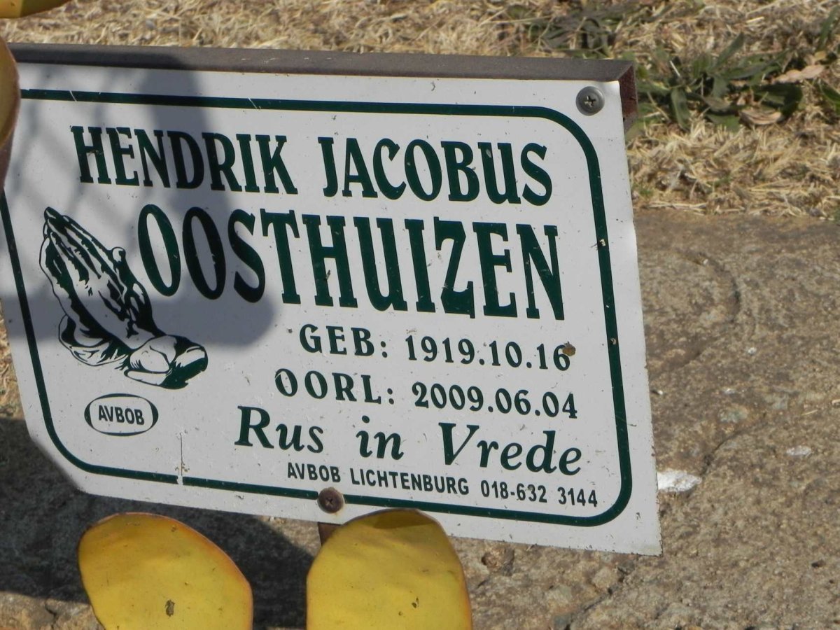 OOSTHUIZEN Hendrik Jacobus 1919-2009
