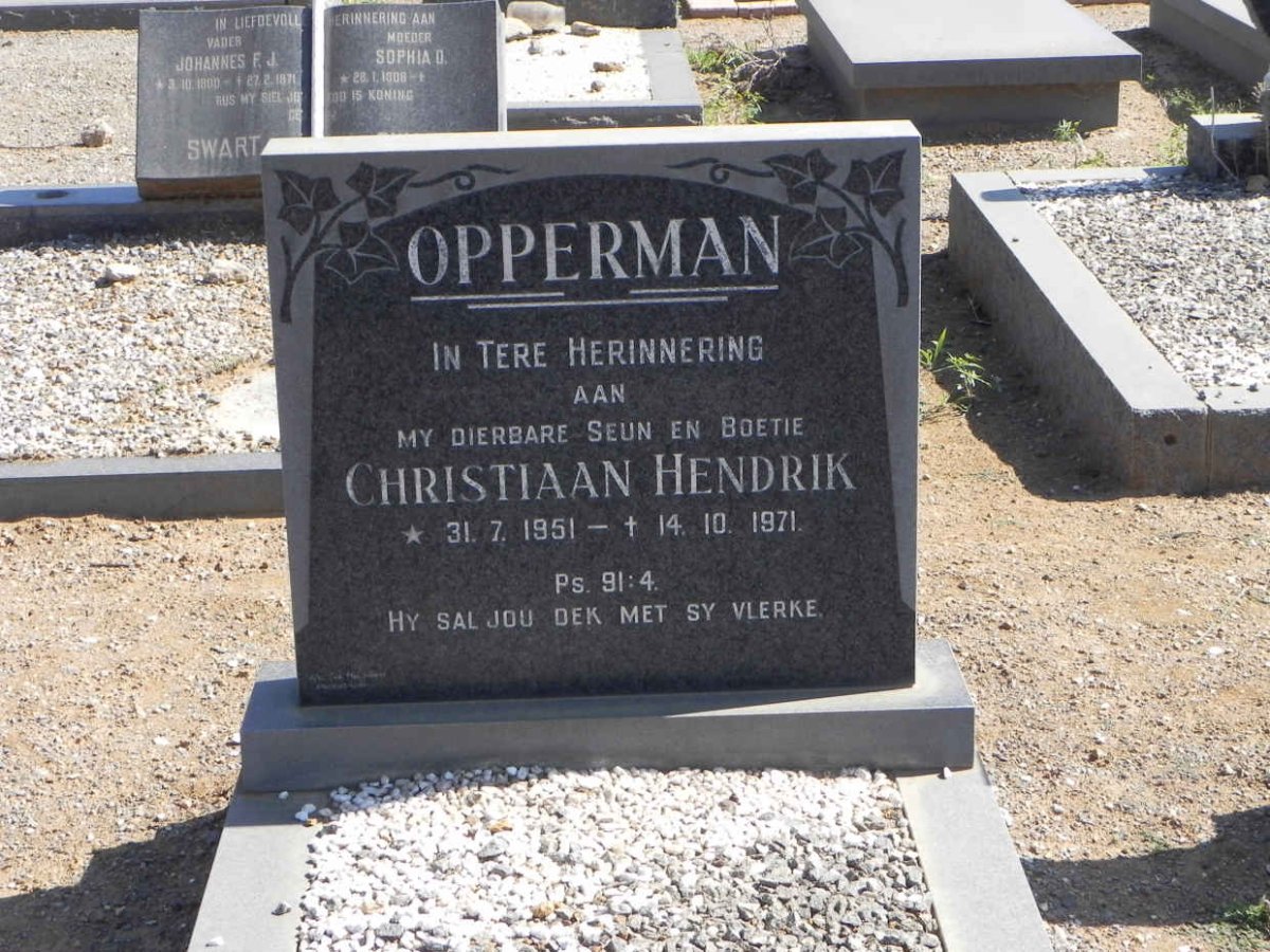 OPPERMAN Christiaan Hendrik 1951-1971