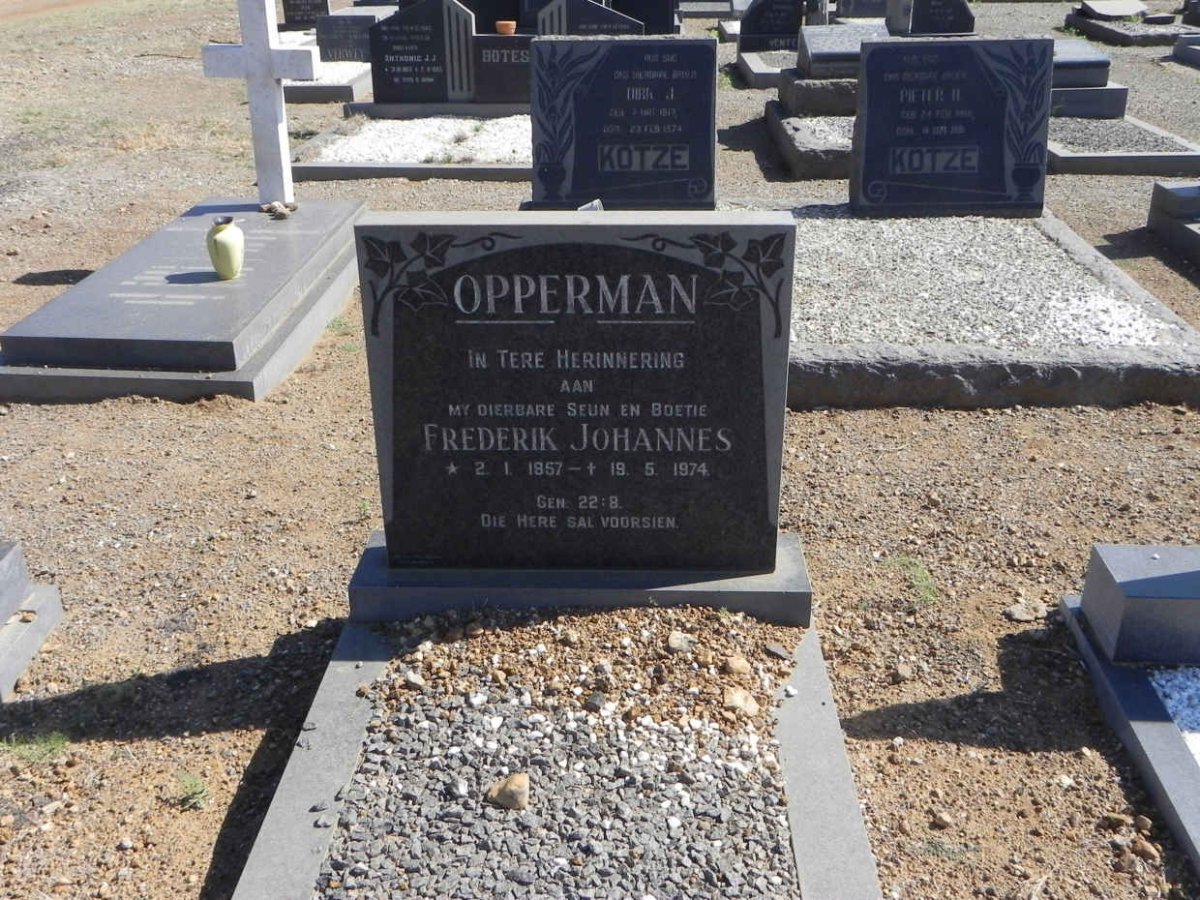 OPPERMAN Frederick Johannes 1957-1974