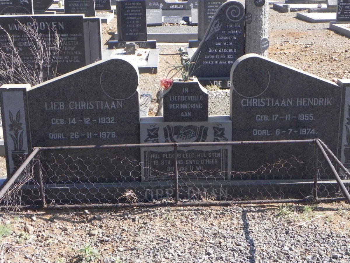 OPPERMAN Lieb Christiaan 1932-1976 :: OPPERMAN Christiaan Hendrik 1955-1974