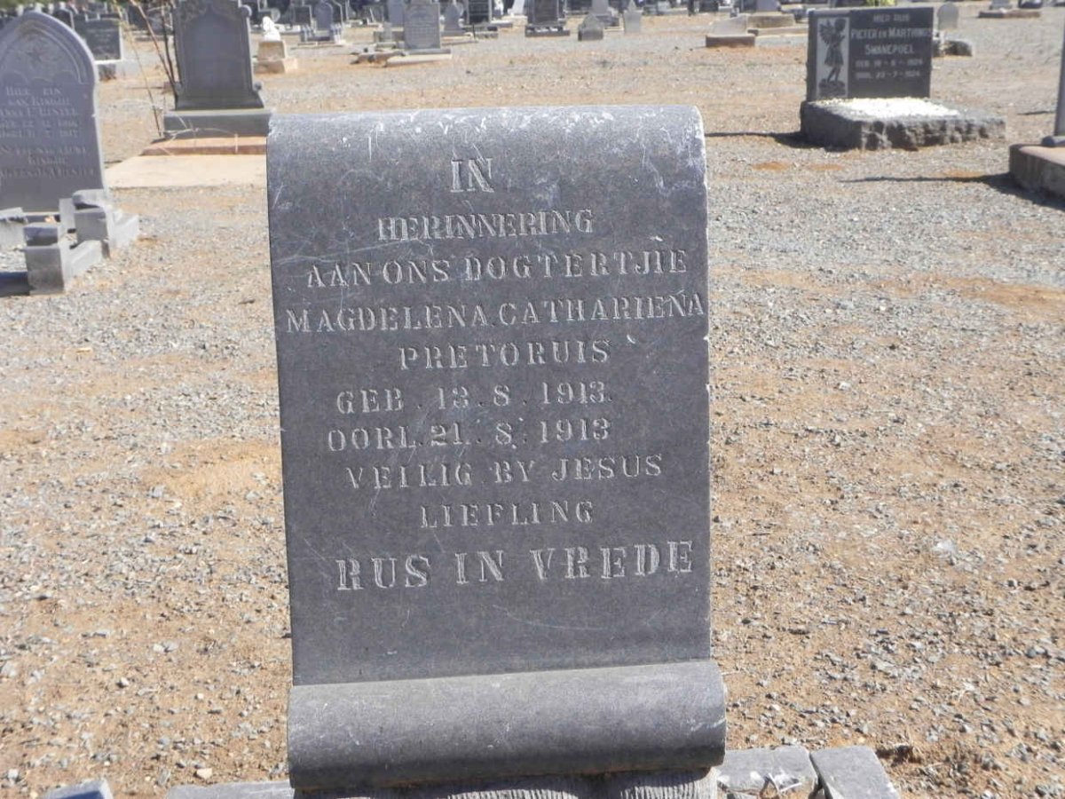 PRETORIUS Magdelena Cathariena 1913-1913