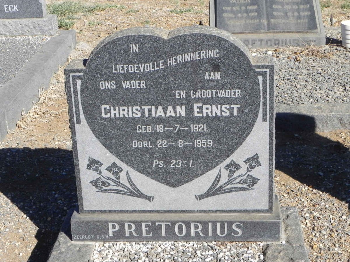 PRETORIUS Christiaan Ernst 1921-1959